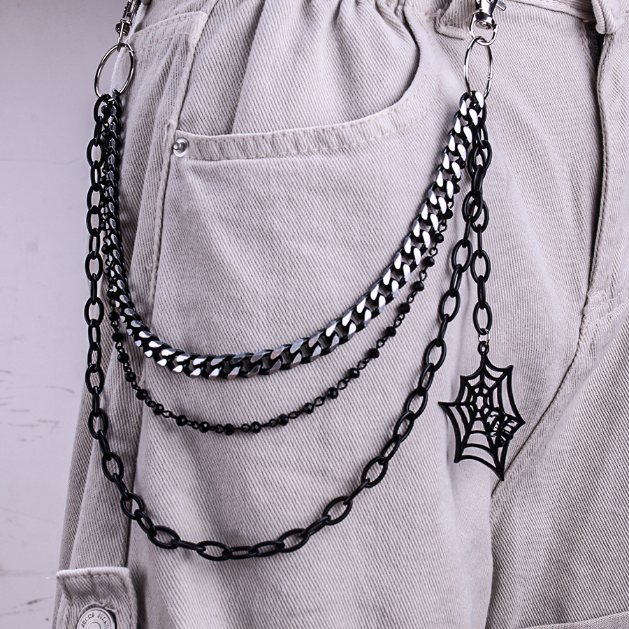Women'S Jeans Accessories Chain - Halloween Spider Web Pants Chain Women