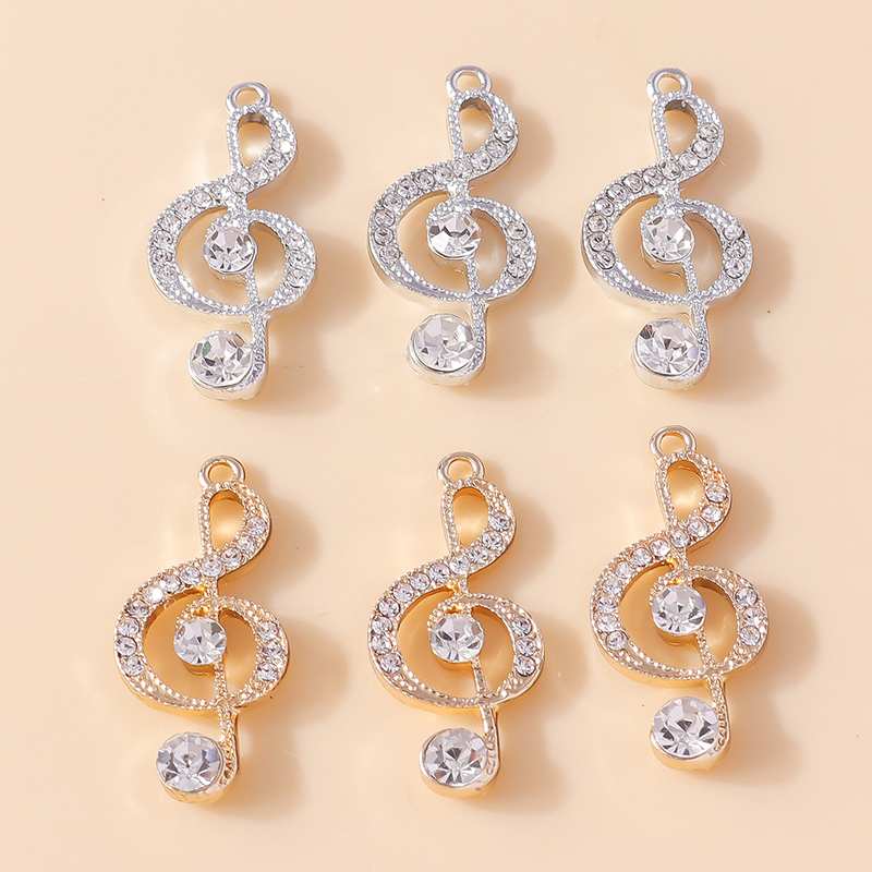 Charm Necklace Dainty - 10pcs Gold Silver Color Delicate Crystal