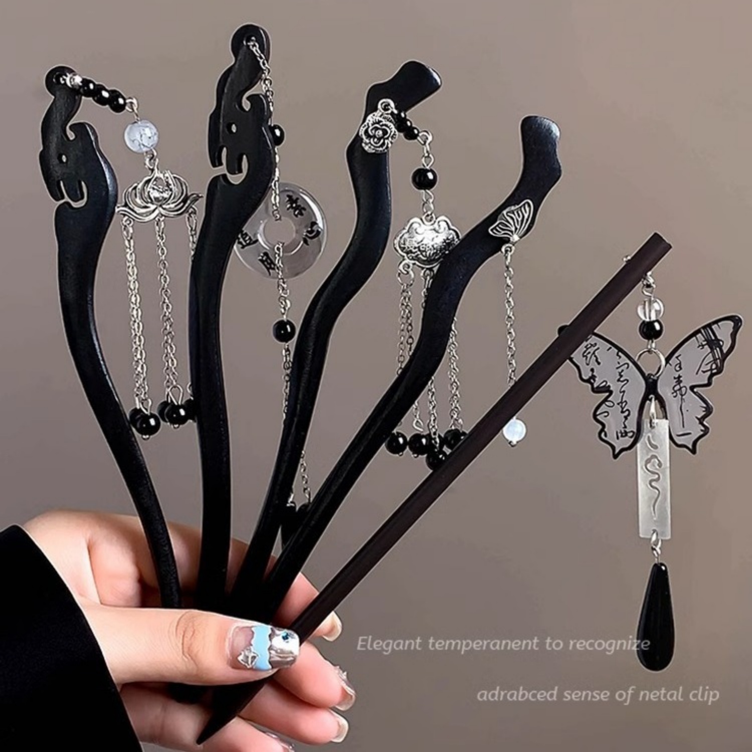 Light Luxury Wooden Tassel Hai - Hair Fork Stick recension och pris