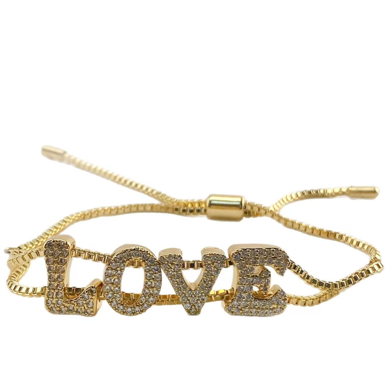 Fashionable gold DIY name brac - Women Accessories Name In English recension och pris