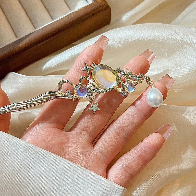 Moonstone Hairpin with Star &  - Hair Fork Stick recension och pris