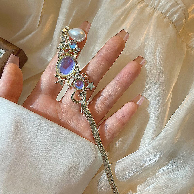Moonstone Hairpin with Star &  - Hair Fork Stick recension och pris