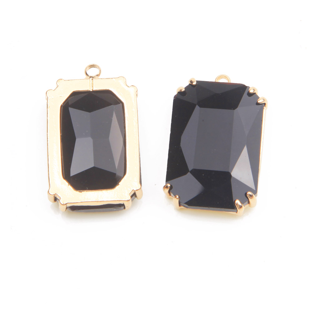 4PCS Dainty rectangle Faceted  - Charm Necklace Dainty recension och pris