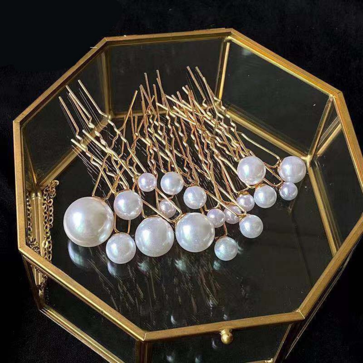 Pearl Hairpins 18Pcs U-Shaped  - Women Accessories Gift Set recension och pris