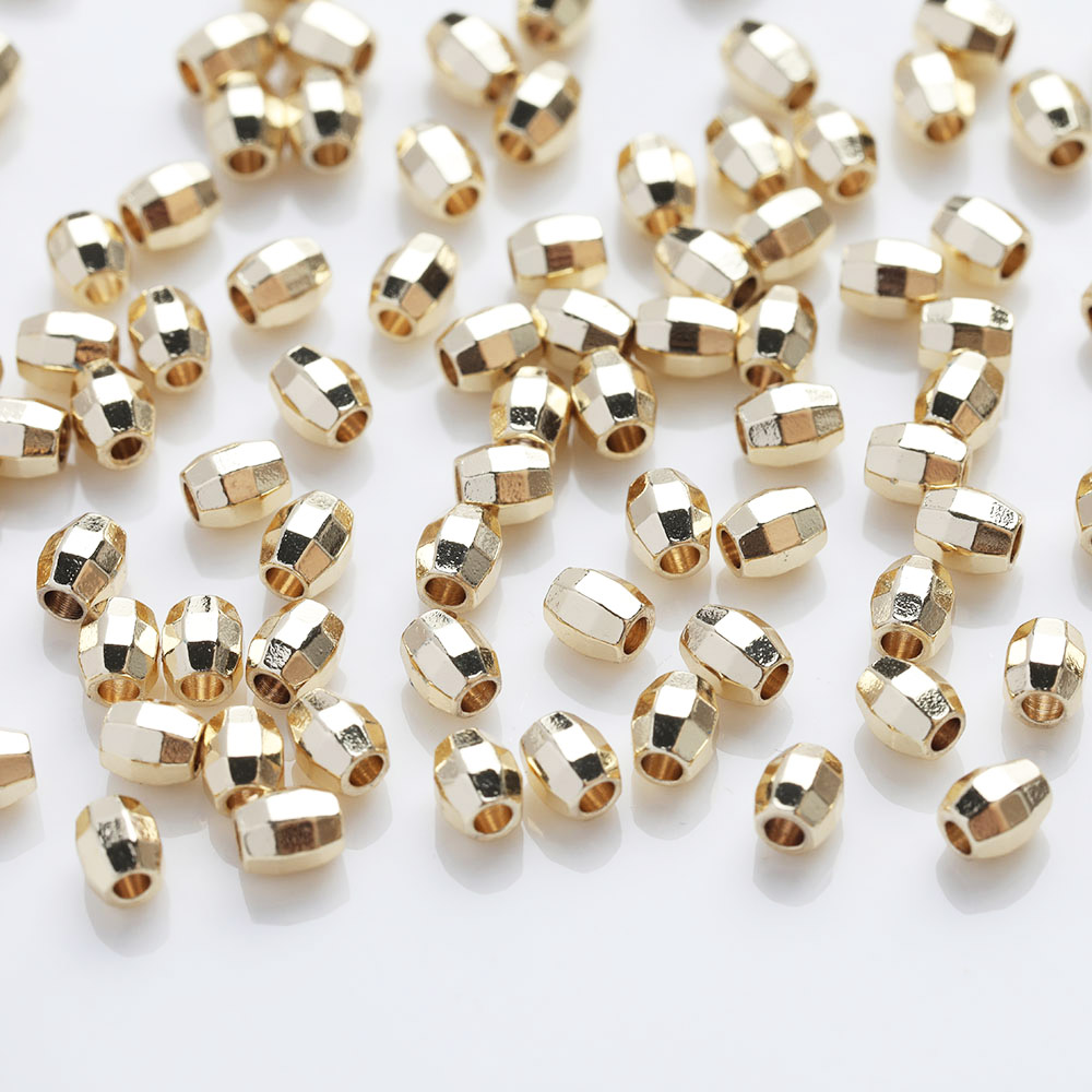 30PCS Dainty Oval Brass Beads  - Charm Necklace Dainty recension och pris