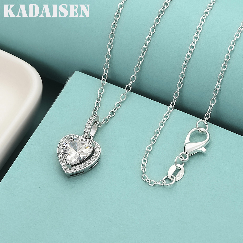 Top Quality 925 Sterling Silve - Charm Necklace Dainty recension och pris
