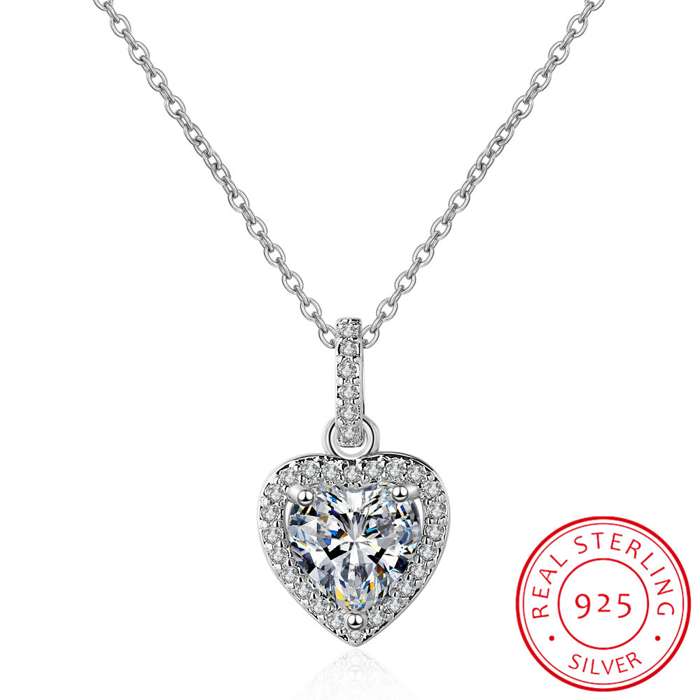 Top Quality 925 Sterling Silve - Charm Necklace Dainty recension och pris