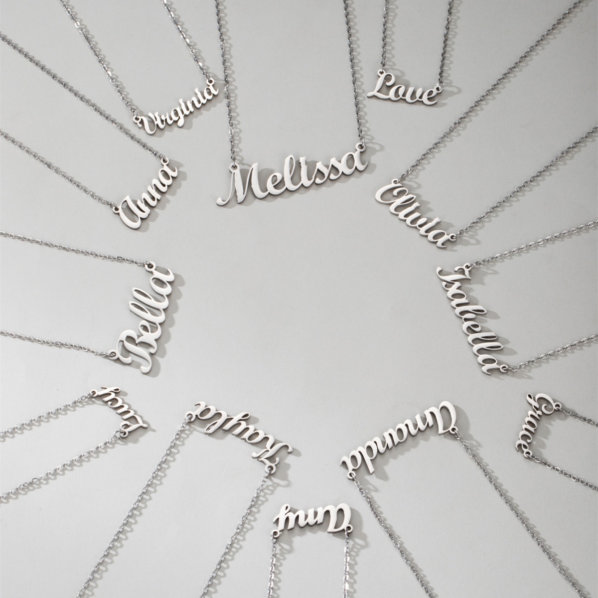 1 Steel English Name Necklace, - Women Accessories Name In English recension och pris