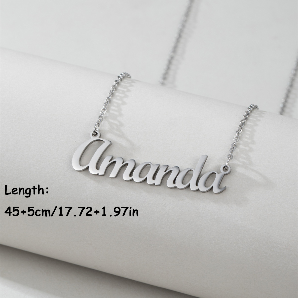 1 Steel English Name Necklace, - Women Accessories Name In English recension och pris