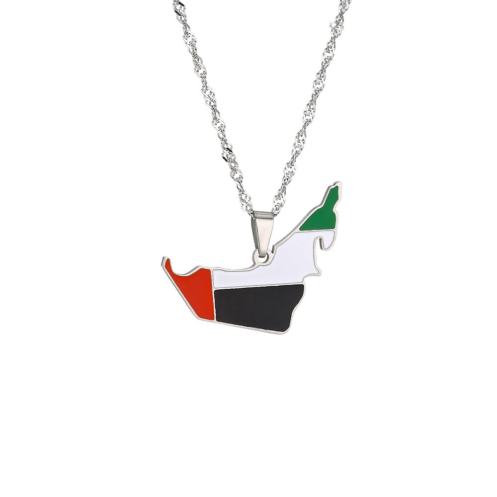 Enamel UAE Map Flag Pendant Ne - Women Accessories Uae recension och pris