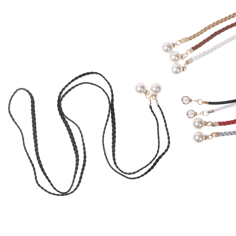 Retro PU Braided Pearl Belt Wa - Women'S Jeans Accessories Chain recension och pris