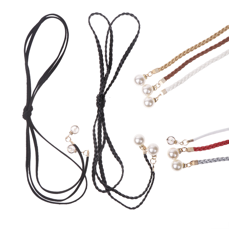 Retro PU Braided Pearl Belt Wa - Women'S Jeans Accessories Chain recension och pris