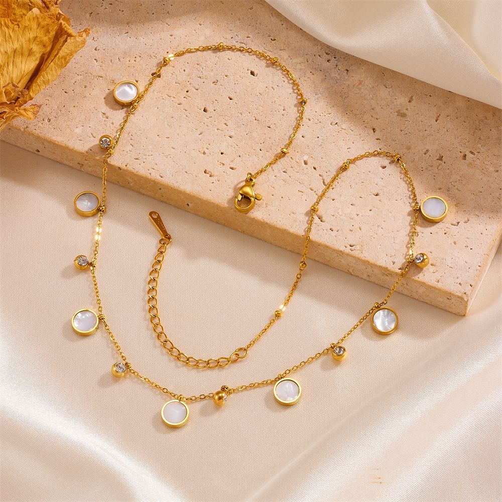 Dainty 18K Gold Plated Stainle - Charm Necklace Dainty recension och pris