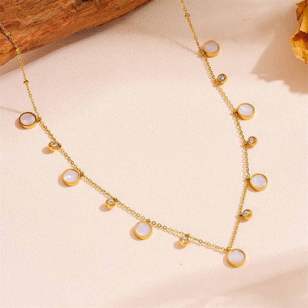 Dainty 18K Gold Plated Stainle - Charm Necklace Dainty recension och pris