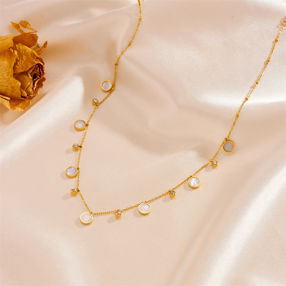 Dainty 18K Gold Plated Stainle - Charm Necklace Dainty recension och pris