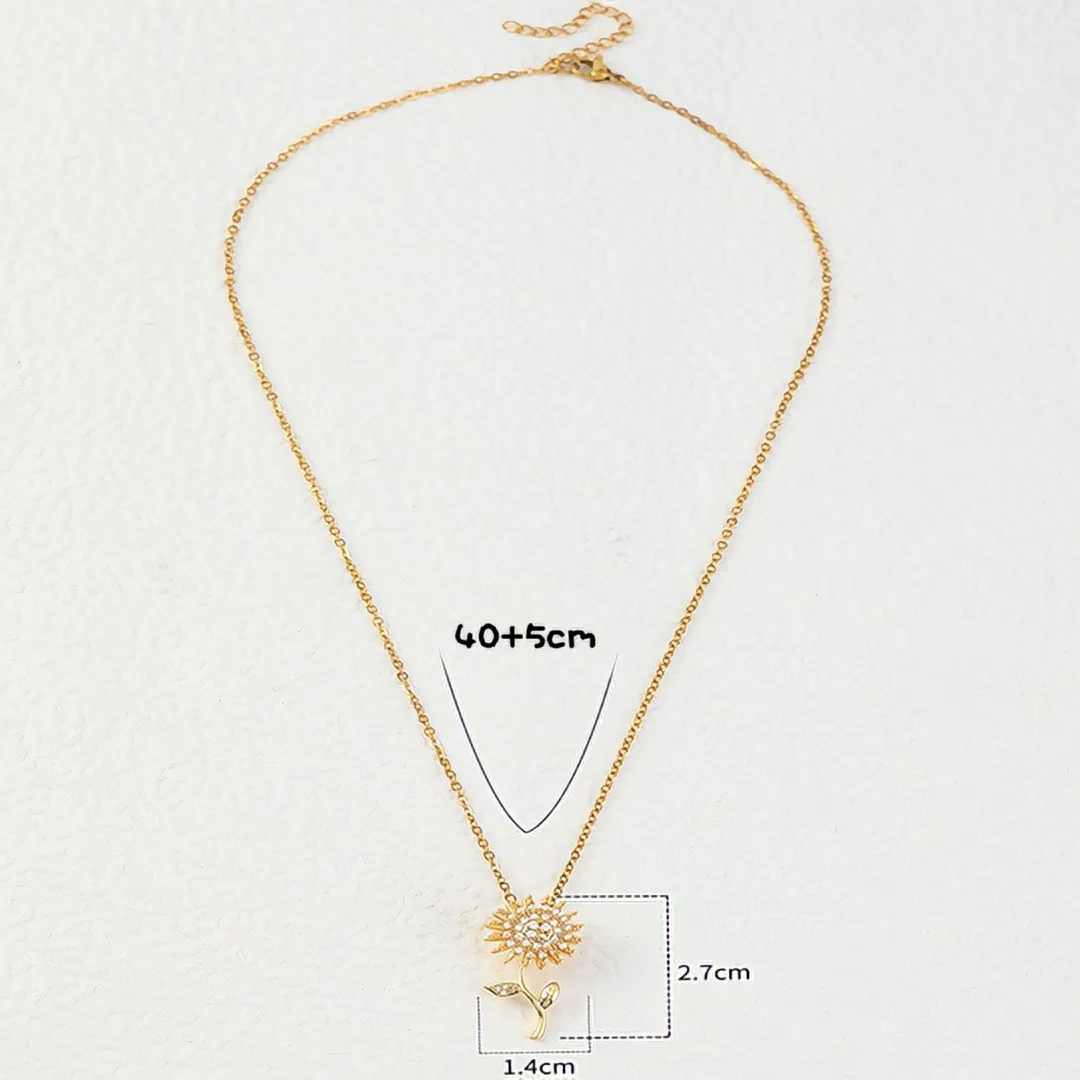 Stainless Steel Rotatable Spin - Charm Necklace Dainty recension och pris