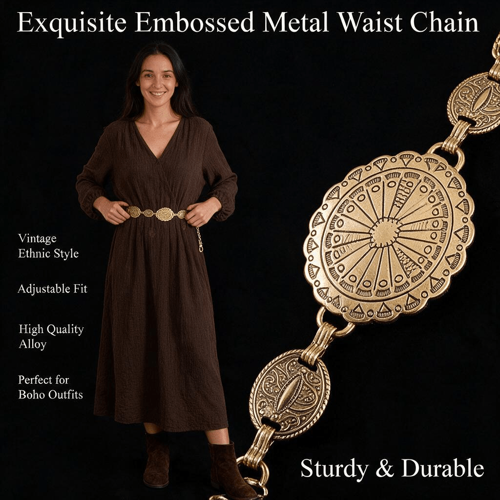 Women Western Metal Concho Cha - Women'S Jeans Accessories Chain recension och pris