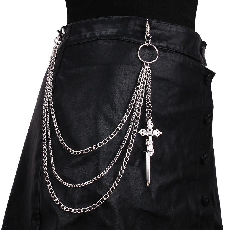 Hip Hop Skull Cross Pants Wais - Women'S Jeans Accessories Chain recension och pris