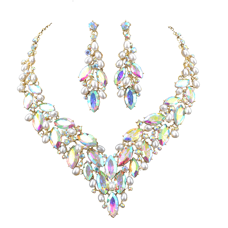 Delicate Golded Pearl Crystal  - Women Accessories Gift Set recension och pris