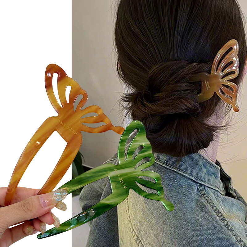 Elegant Acetic Acid Butterfly  - Hair Fork Stick recension och pris
