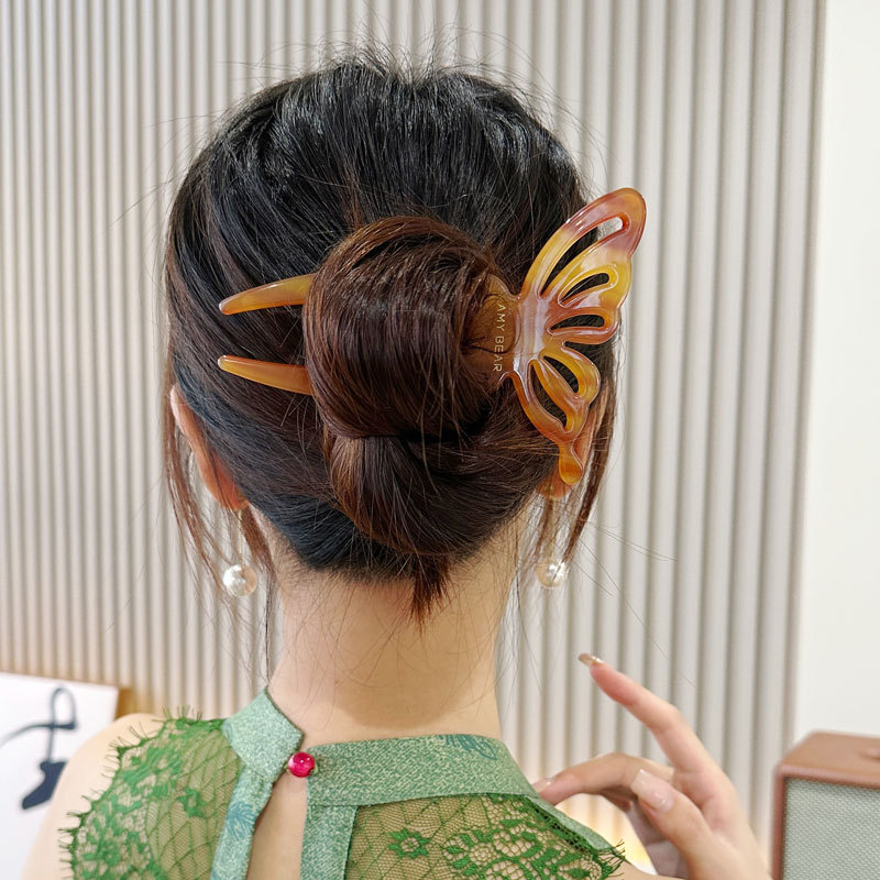 Elegant Acetic Acid Butterfly  - Hair Fork Stick recension och pris