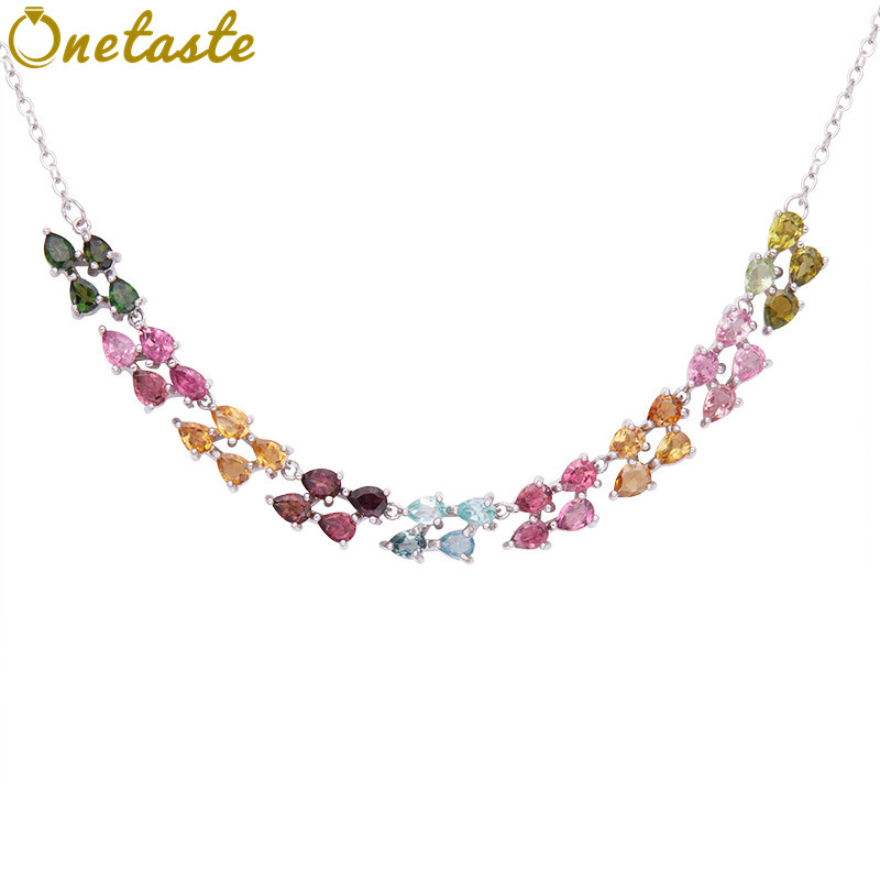 925 Sterling Silver Colored To - Charm Necklace Dainty recension och pris