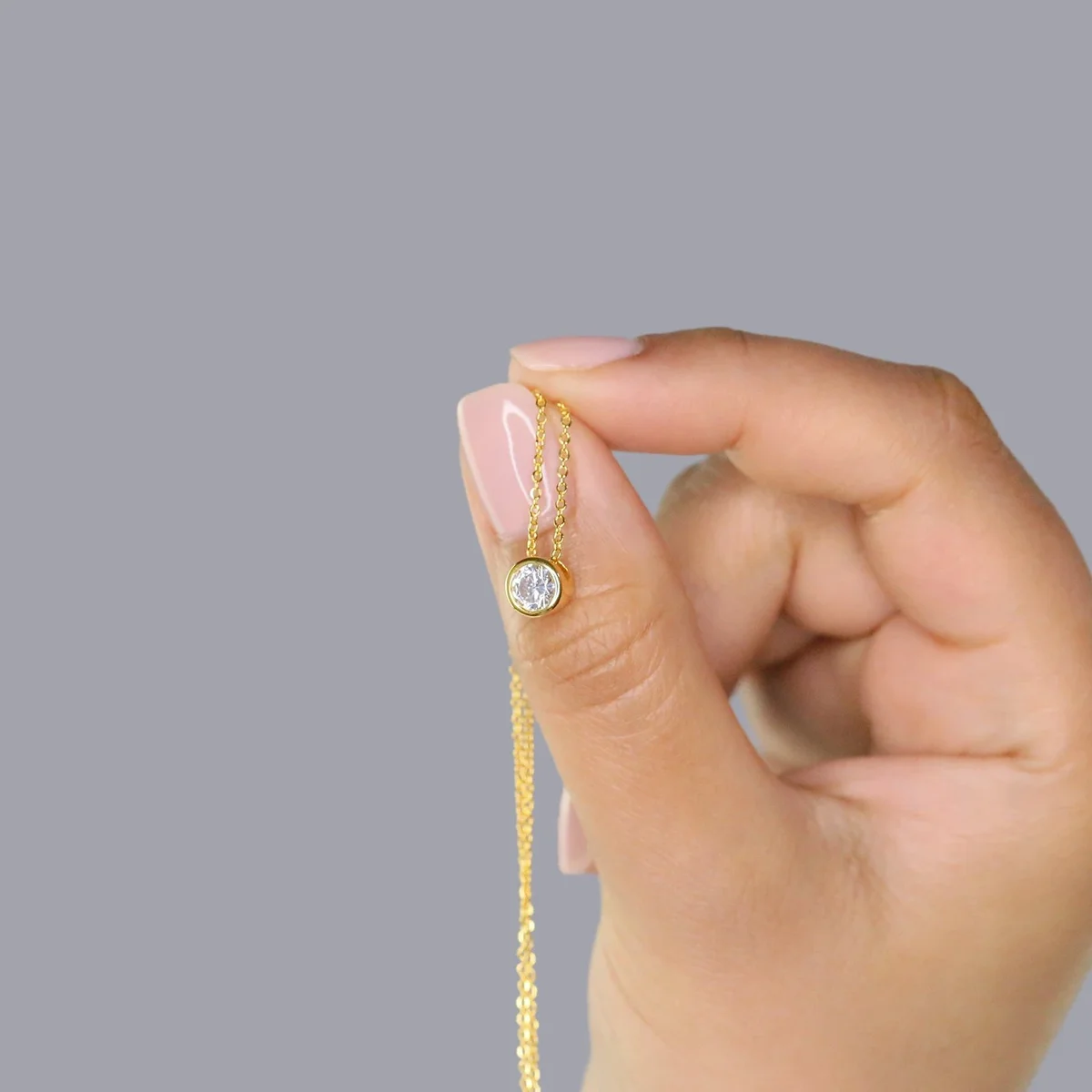 100% 925 Sterling Silver Forev - Charm Necklace Dainty recension och pris