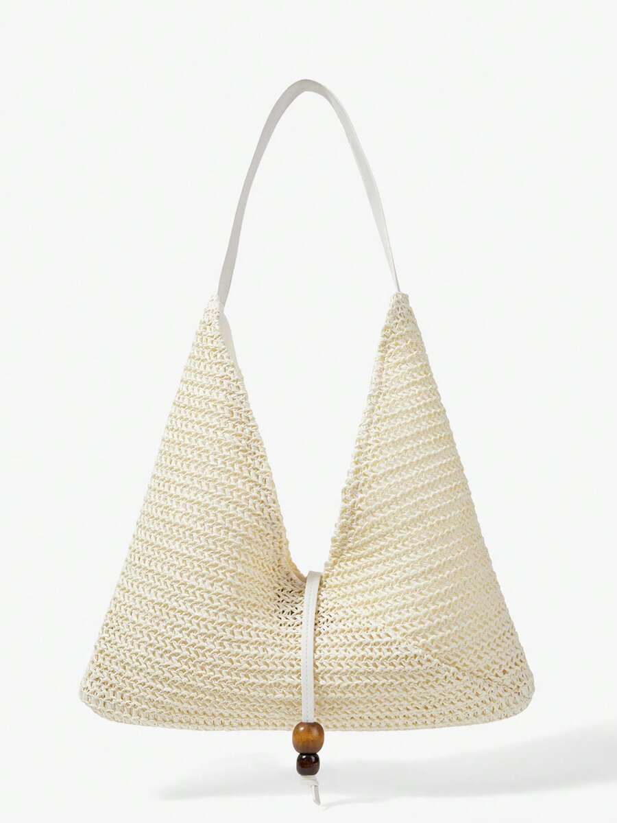 Straw Woven Faux Leather Bead  - Women'S Accessories Handbags recension och pris